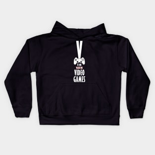 v is for video games Kids Hoodie